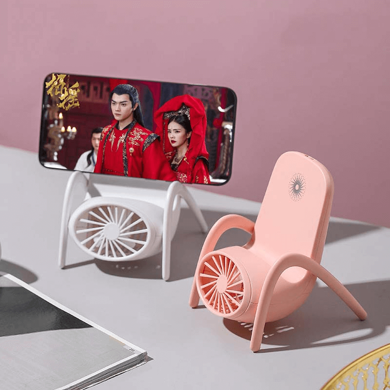 Portable Chair Fan Phone Holder