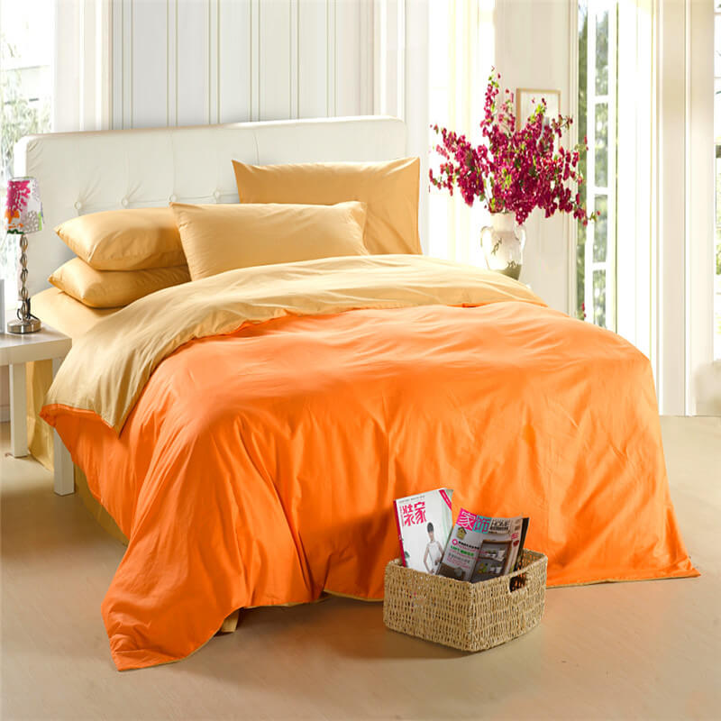 Polish Bedsheet Set-Cream & Orange