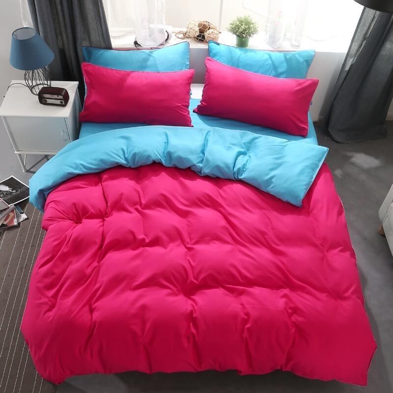 Polish Bedsheet-Pink & Blue