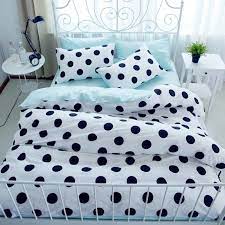 Cotton Bedsheet Set-Blue & White Polka Dot
